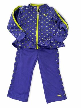 Puma Purple and Lime Kids' Pajama Set